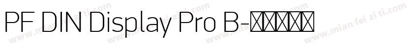 PF DIN Display Pro B字体转换